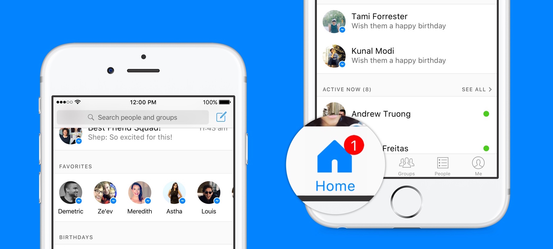Facebook Messenger : Une page d'accueil avec les informations ...