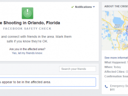 Facebook : Safety Check - Shooting Orlando