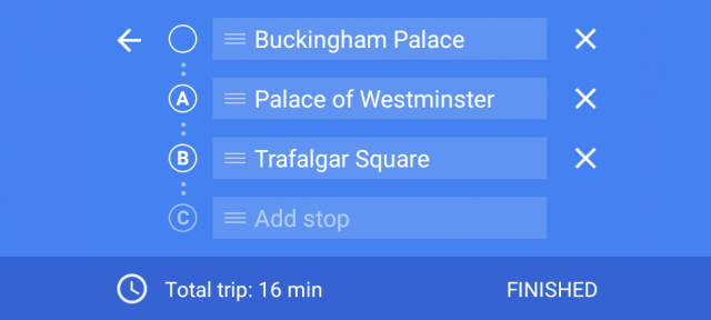 Google Maps sur Android : Itinéraire avec étapes