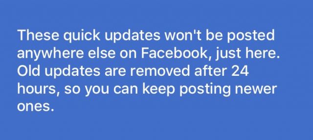 Facebook : Quick Updates