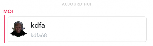 Snapchat : Suggestion - Message de chat