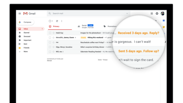 Gmail : Relances