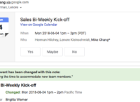 Google Agenda : Notification mail de changement