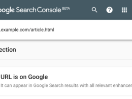 Google Search Console : Outil d'inspection d'URL