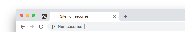Google Chrome : Site non-sécurisé