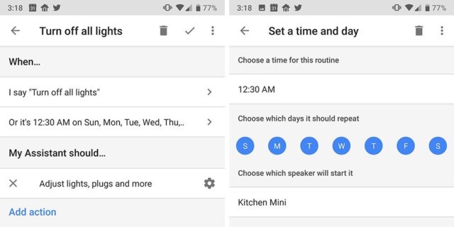 Google Home : Planifier des routines avec heures et jours d’exécution