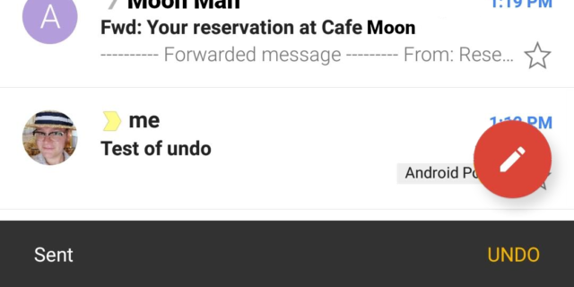 Gmail : Annuler l’envoi d’un mail depuis l’app mobile