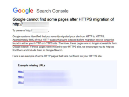 Google Search Console : Migration HTTP/HTTPS