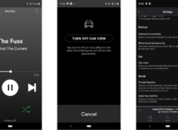 Spotify : Interface de l'app mobile pour la voiture