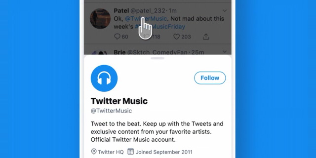 Twitter : Popin de profil utilisateur sans quitter la timeline