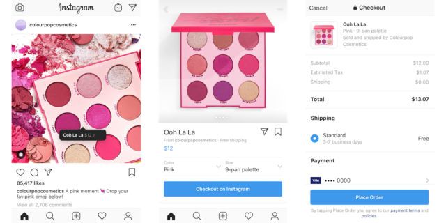 Instagram Checkout : La commande de produits visibles sur les photos