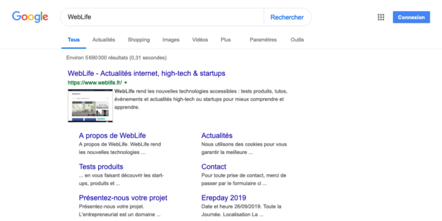 Google : Bouton Rechercher