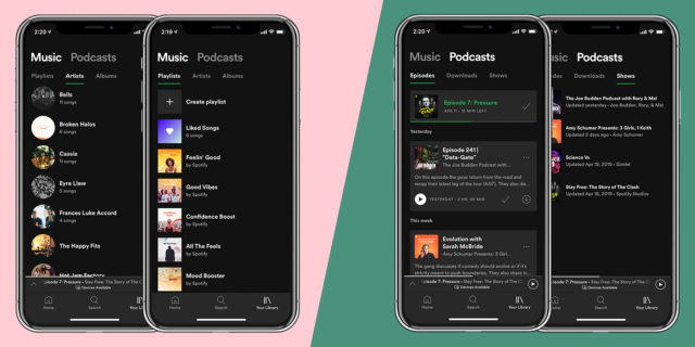 Bibliothèque Spotify : Musique & podcasts