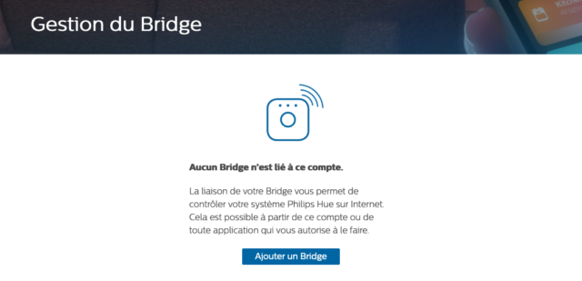 Philips Hue : Ajouter un bridge