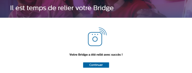 Philips Hue : Bridge relié